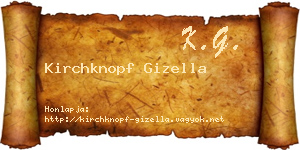 Kirchknopf Gizella névjegykártya