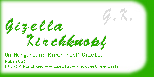 gizella kirchknopf business card